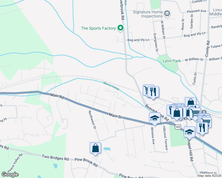 map of restaurants, bars, coffee shops, grocery stores, and more near 12 Windsor Drive in Lincoln Park