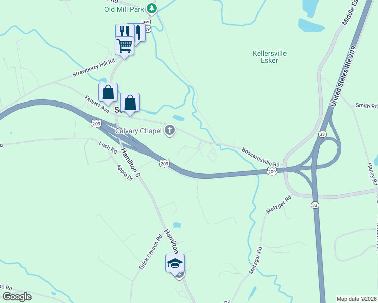 map of restaurants, bars, coffee shops, grocery stores, and more near 125 Sciota Garden Road in Sciota