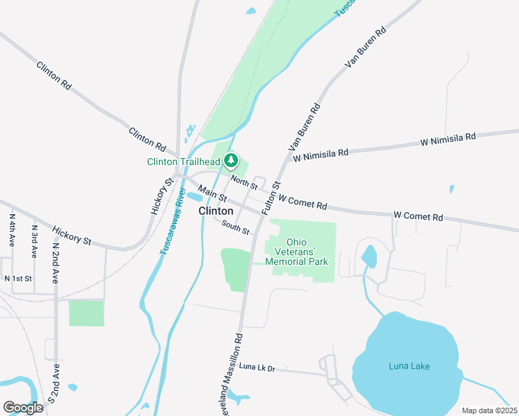 map of restaurants, bars, coffee shops, grocery stores, and more near 7903 Main Street in Clinton