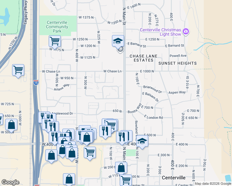 map of restaurants, bars, coffee shops, grocery stores, and more near 81 Pheasantbrook Drive in Centerville