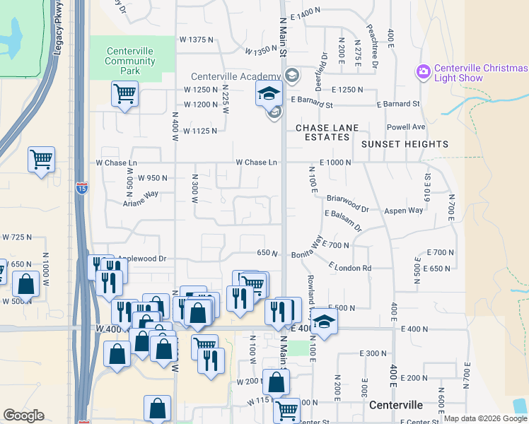 map of restaurants, bars, coffee shops, grocery stores, and more near 81 Pheasantbrook Drive in Centerville
