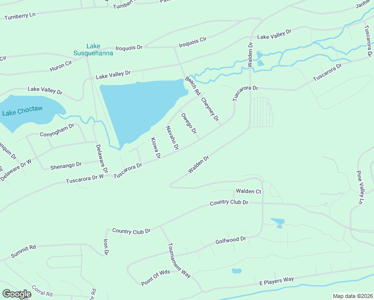 map of restaurants, bars, coffee shops, grocery stores, and more near Tuscarora Drive West in Hazleton