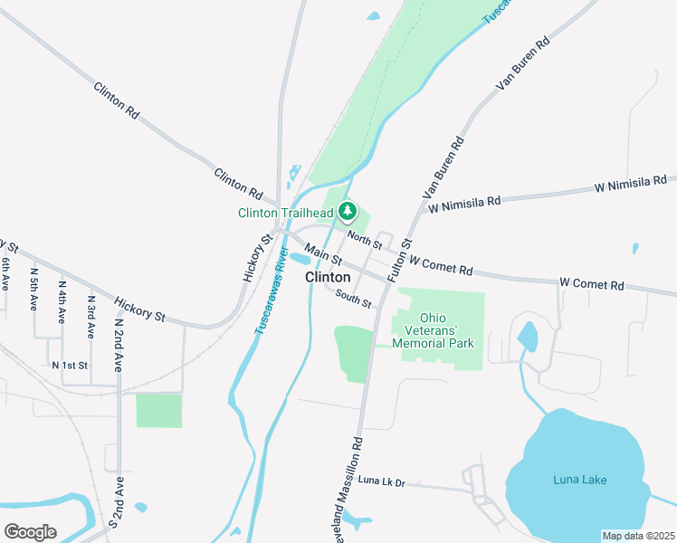 map of restaurants, bars, coffee shops, grocery stores, and more near 7835 Main Street in Clinton