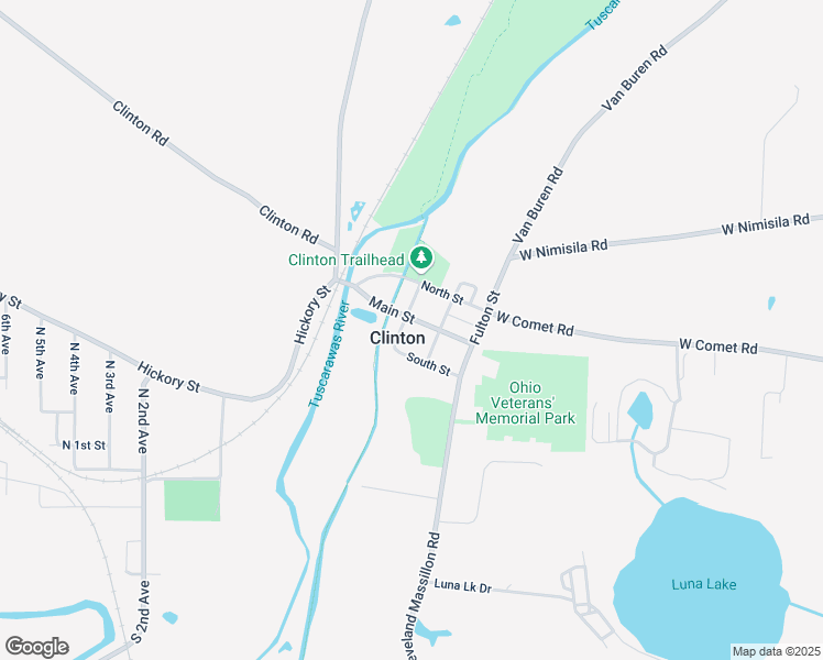 map of restaurants, bars, coffee shops, grocery stores, and more near 7846 Main Street in Clinton