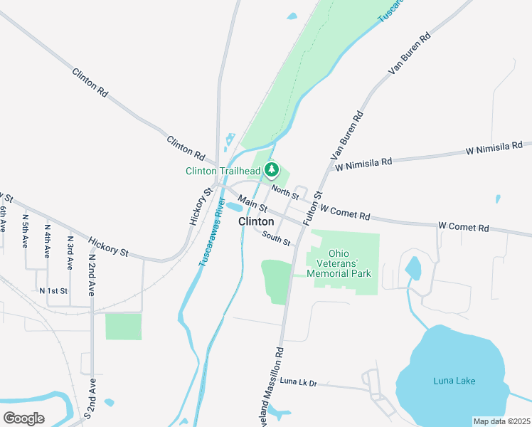 map of restaurants, bars, coffee shops, grocery stores, and more near 7846 Main Street in Clinton