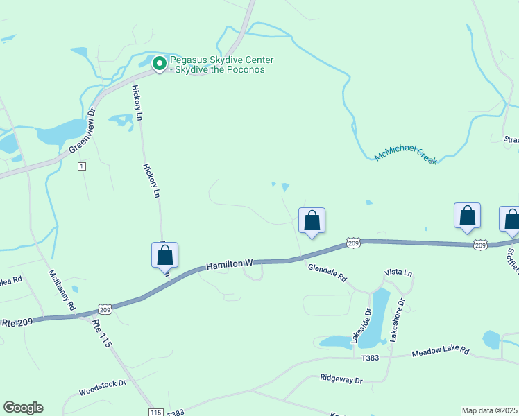 map of restaurants, bars, coffee shops, grocery stores, and more near 826 Keene Way in Stroudsburg