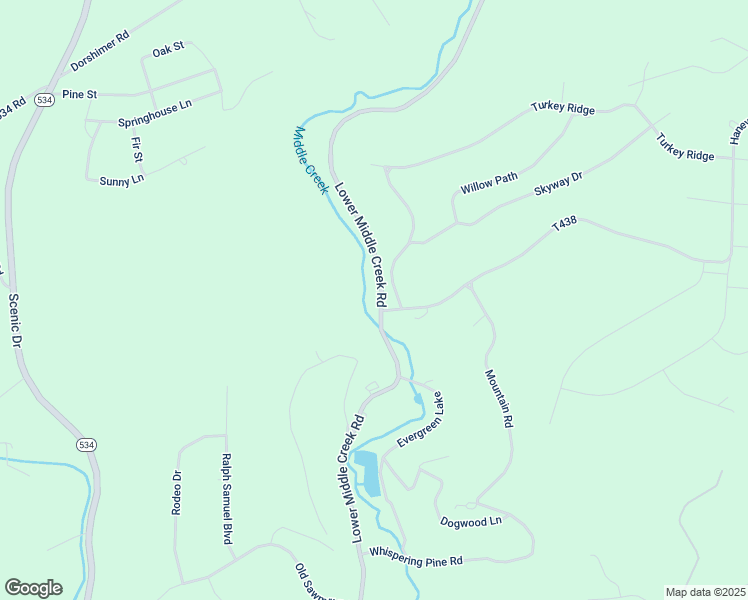 map of restaurants, bars, coffee shops, grocery stores, and more near 443 Lower Middle Creek Road in Kunkletown