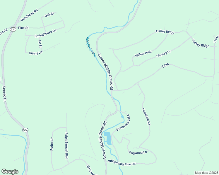 map of restaurants, bars, coffee shops, grocery stores, and more near 443 Lower Middle Creek Road in Kunkletown