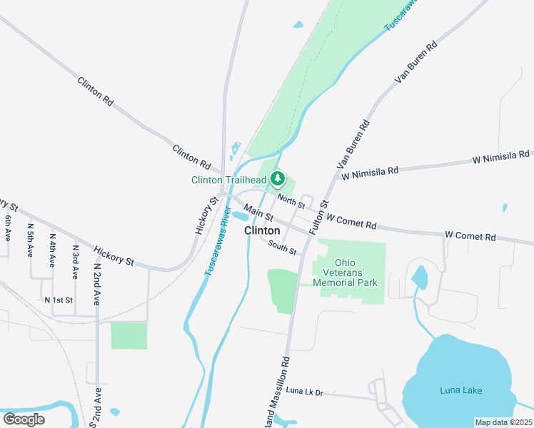 map of restaurants, bars, coffee shops, grocery stores, and more near 7835 Main Street in Clinton