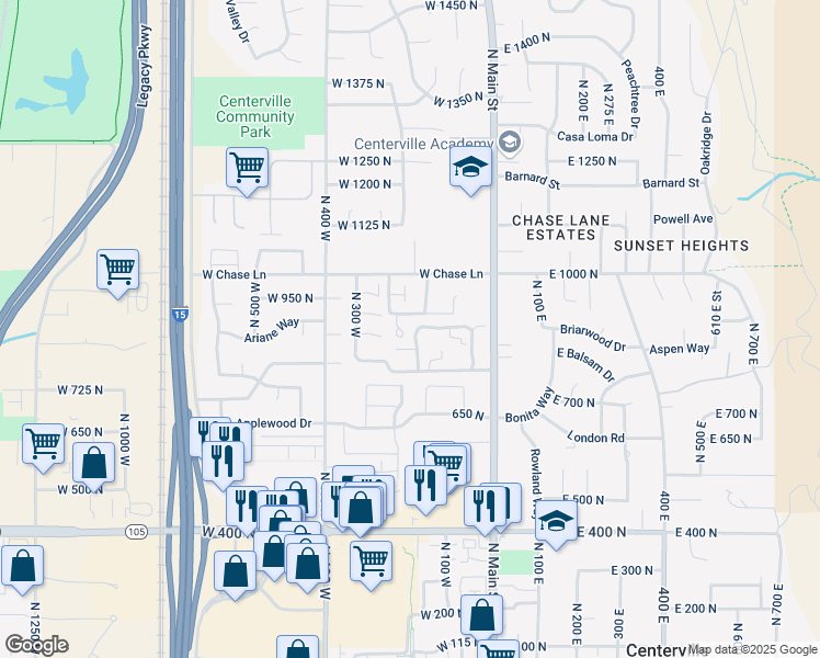 map of restaurants, bars, coffee shops, grocery stores, and more near 914 Daniels Drive in Centerville