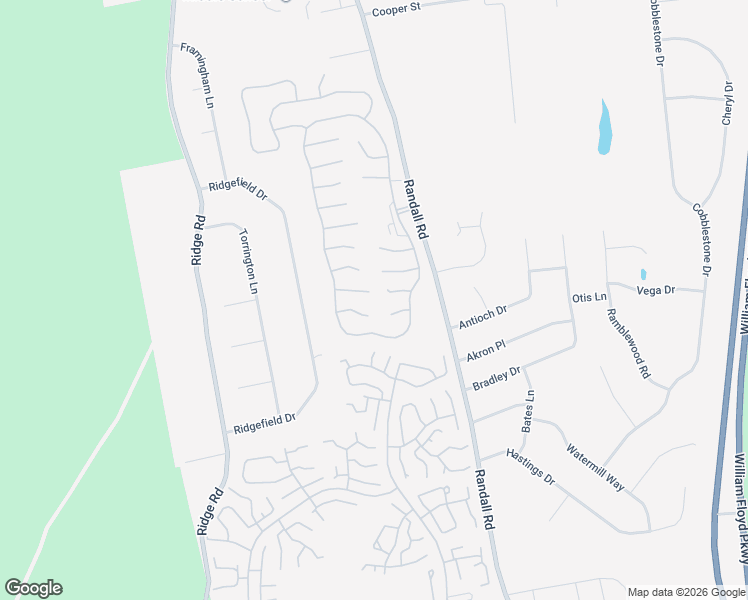 map of restaurants, bars, coffee shops, grocery stores, and more near 12 Huntington Court in Ridge