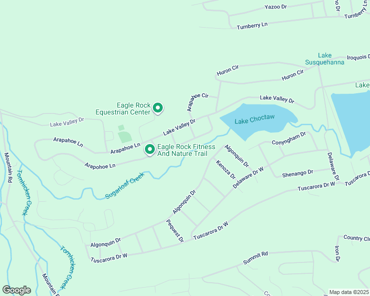 map of restaurants, bars, coffee shops, grocery stores, and more near 33 La Mesa Drive in Hazleton