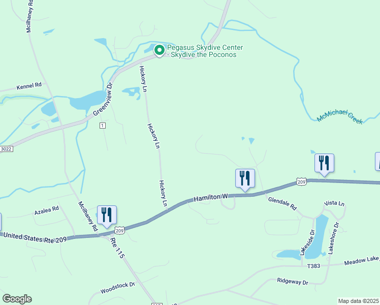 map of restaurants, bars, coffee shops, grocery stores, and more near 859 Keene Way in Stroudsburg