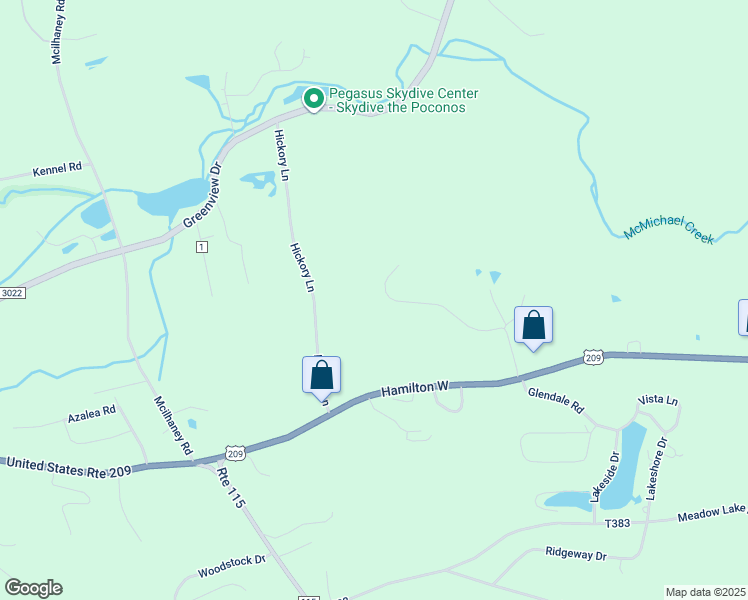 map of restaurants, bars, coffee shops, grocery stores, and more near 859 Keene Way in Stroudsburg