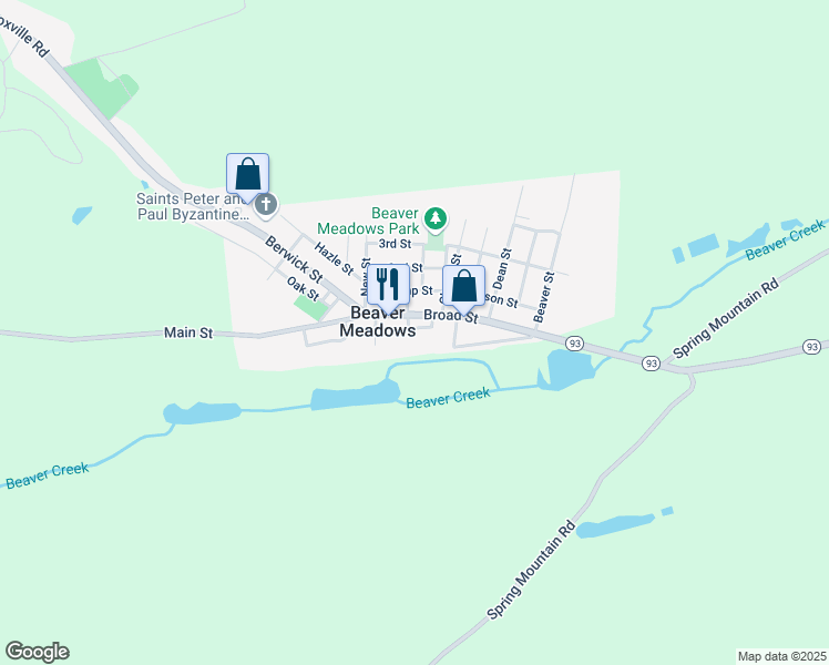 map of restaurants, bars, coffee shops, grocery stores, and more near 22 Penrose Street in Beaver Meadows