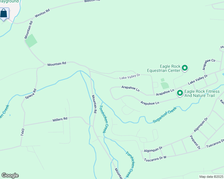 map of restaurants, bars, coffee shops, grocery stores, and more near 55 Arapahoe Lane in Hazleton