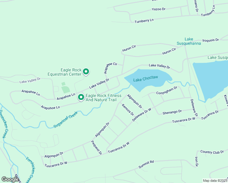 map of restaurants, bars, coffee shops, grocery stores, and more near 17 La Mesa Drive in Hazleton