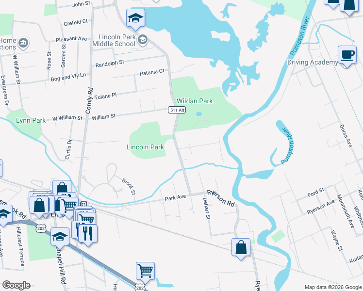 map of restaurants, bars, coffee shops, grocery stores, and more near 219 Ryerson Road in Lincoln Park
