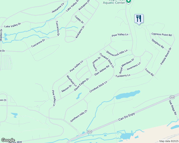 map of restaurants, bars, coffee shops, grocery stores, and more near Glenn Eagles Drive in Luzerne County