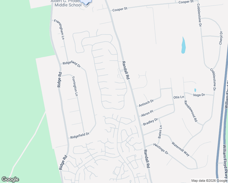 map of restaurants, bars, coffee shops, grocery stores, and more near 12 Huntington Court in Ridge