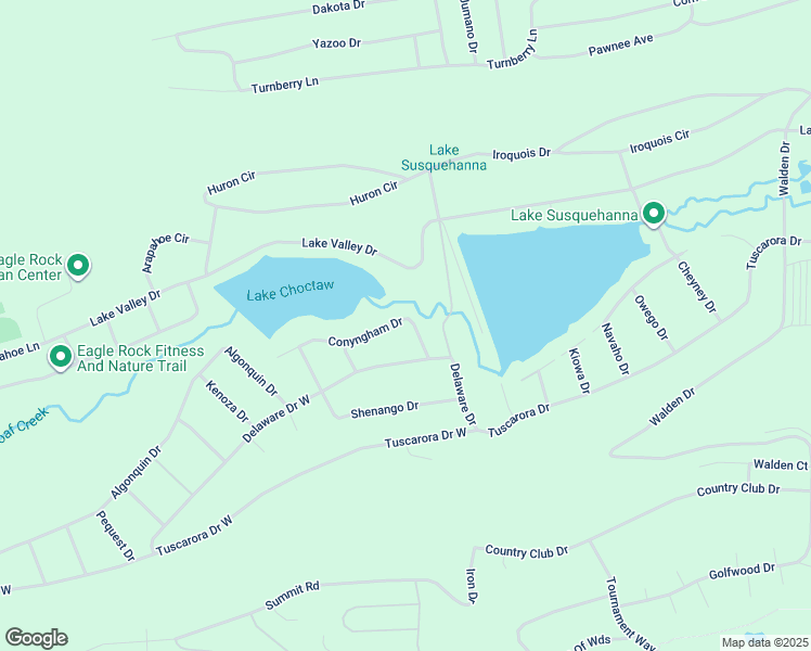map of restaurants, bars, coffee shops, grocery stores, and more near 15 Conyngham Drive in Hazleton