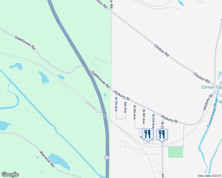 map of restaurants, bars, coffee shops, grocery stores, and more near 19198 Galehouse Road in Doylestown