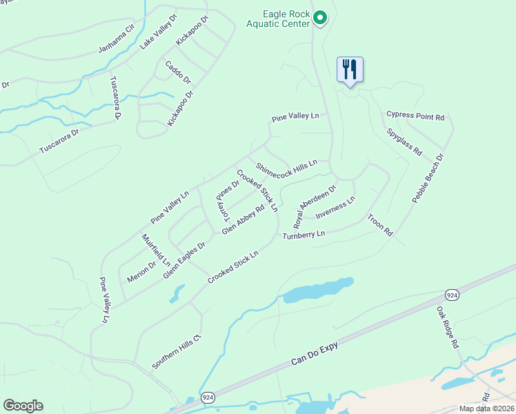 map of restaurants, bars, coffee shops, grocery stores, and more near 1-99 Glen Abbey Road in Luzerne