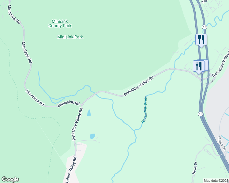 map of restaurants, bars, coffee shops, grocery stores, and more near 541 Berkshire Valley Road in Wharton