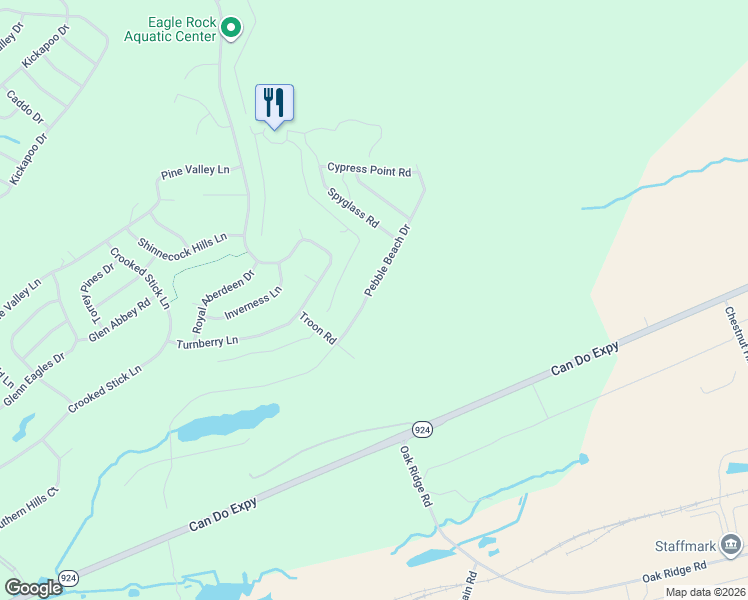 map of restaurants, bars, coffee shops, grocery stores, and more near 65-199 Pebble Beach Drive in Luzerne