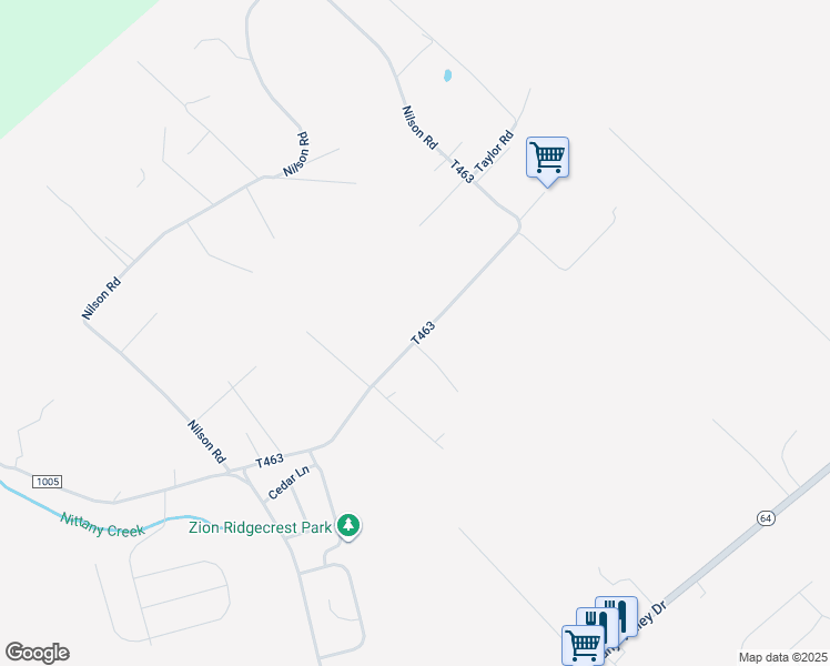 map of restaurants, bars, coffee shops, grocery stores, and more near 349 Benner Road in Bellefonte