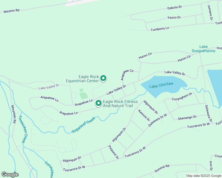 map of restaurants, bars, coffee shops, grocery stores, and more near 509 Lake Valley Drive in Hazleton