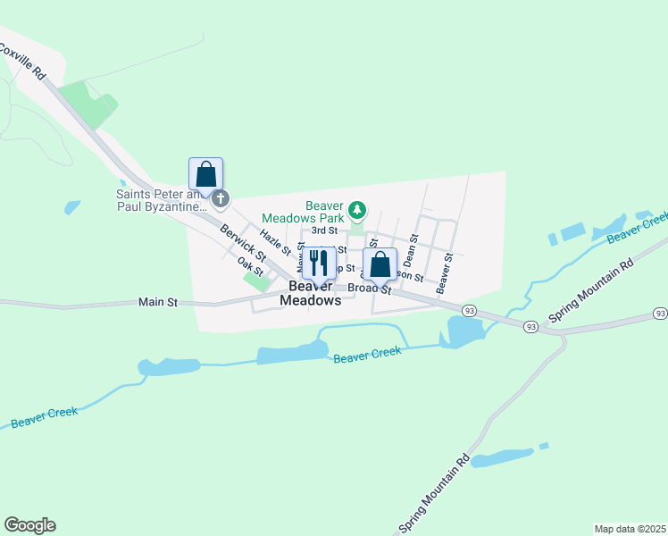 map of restaurants, bars, coffee shops, grocery stores, and more near 50 Swamp St in Beaver Meadows