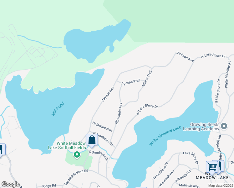 map of restaurants, bars, coffee shops, grocery stores, and more near 56 Algonquin Avenue in Rockaway