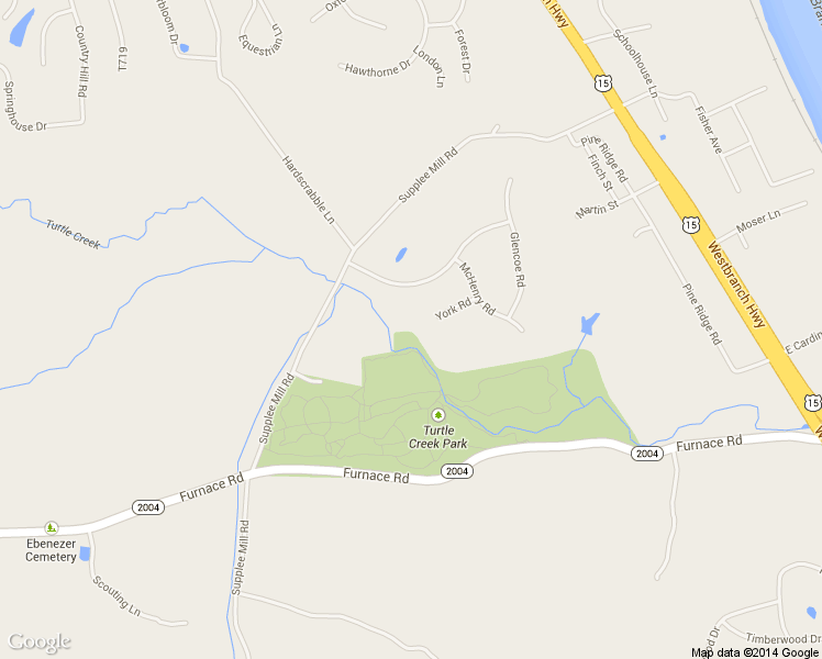 map of restaurants, bars, coffee shops, grocery stores, and more near 204 York Rd in Lewisburg