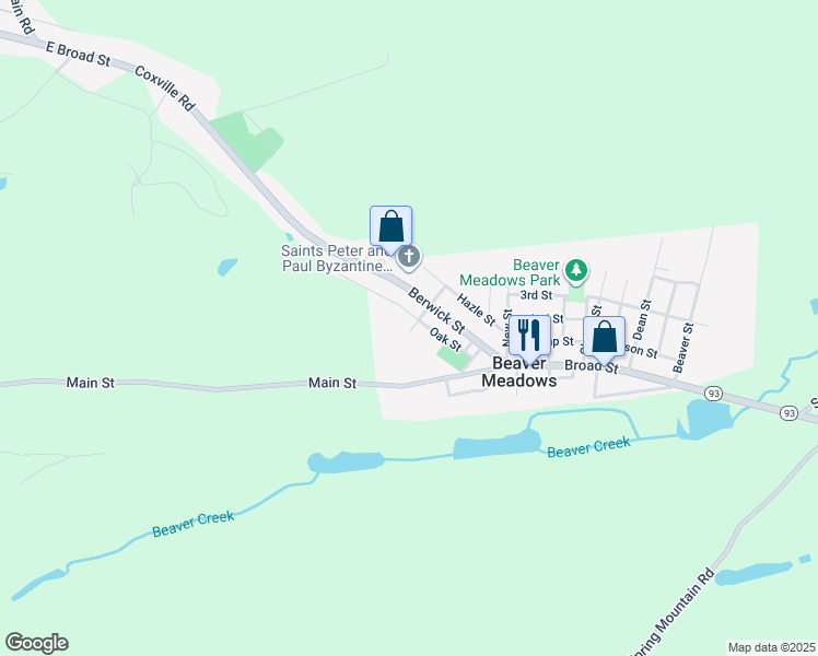 map of restaurants, bars, coffee shops, grocery stores, and more near in Port Carbon