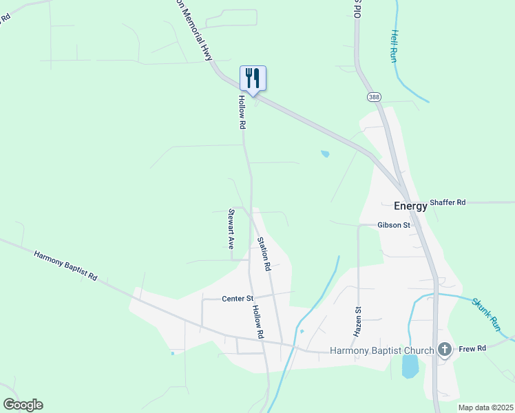 map of restaurants, bars, coffee shops, grocery stores, and more near 3905 Station Road in New Castle