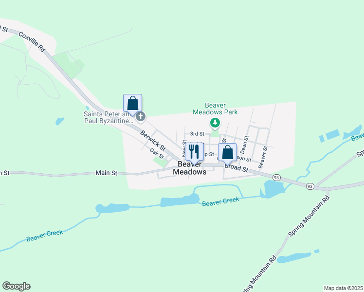 map of restaurants, bars, coffee shops, grocery stores, and more near 44-50 Swamp Street in Beaver Meadows