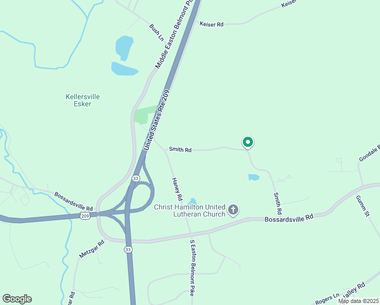 map of restaurants, bars, coffee shops, grocery stores, and more near 2237 Smith Road in Stroudsburg