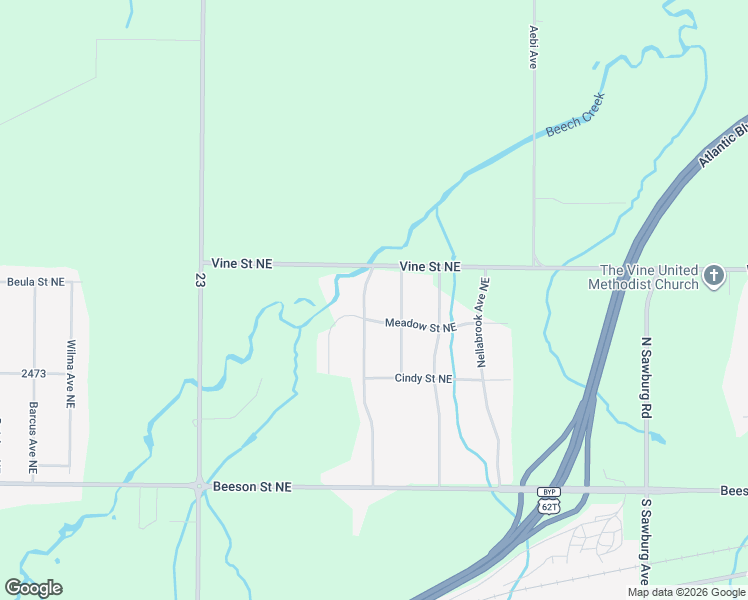 map of restaurants, bars, coffee shops, grocery stores, and more near 10901 Hazelview Avenue Northeast in Alliance