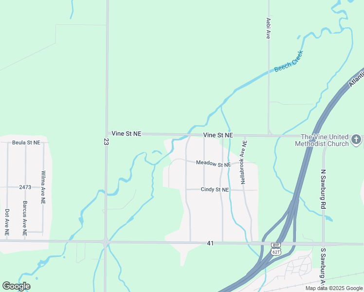 map of restaurants, bars, coffee shops, grocery stores, and more near 10955 Julie Street in Alliance