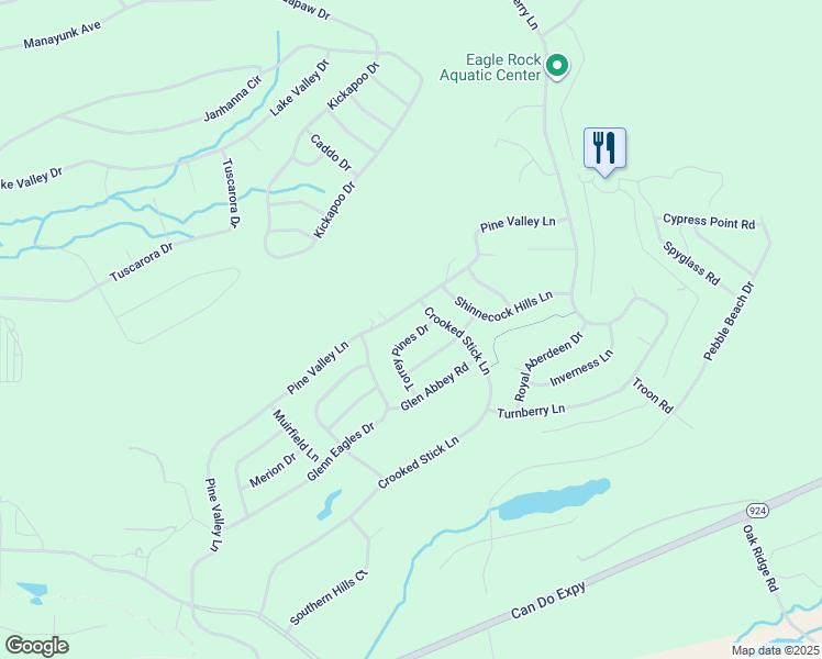 map of restaurants, bars, coffee shops, grocery stores, and more near 10 Torrey Pines Drive in Luzerne County