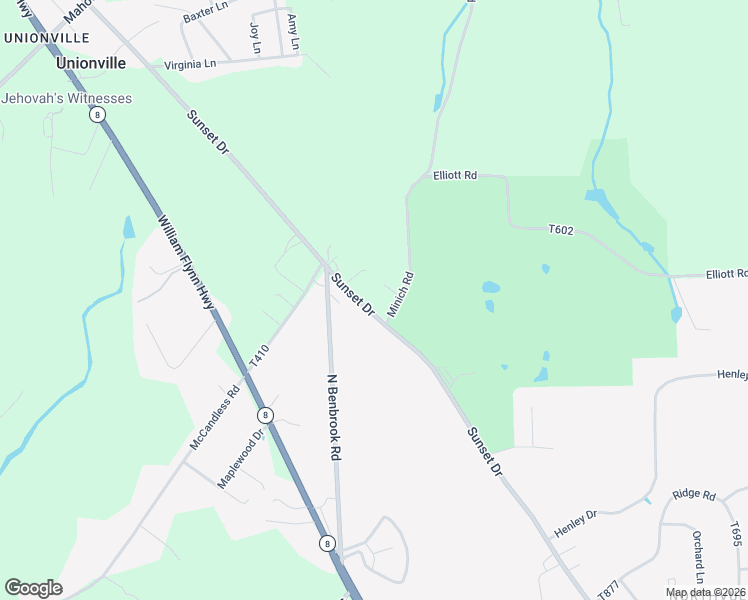 map of restaurants, bars, coffee shops, grocery stores, and more near 966 Sunset Drive in Butler