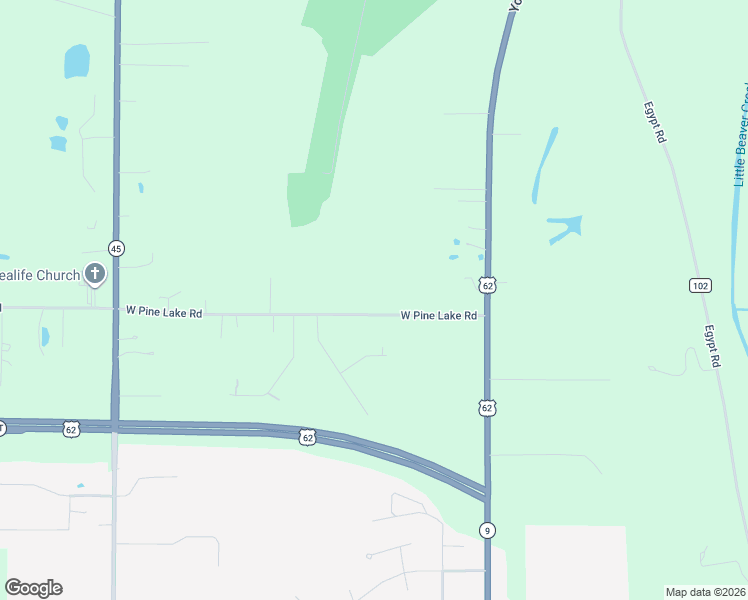 map of restaurants, bars, coffee shops, grocery stores, and more near 10266 West Pine Lake Road in Salem