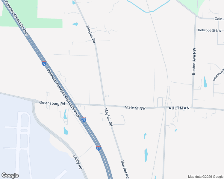 map of restaurants, bars, coffee shops, grocery stores, and more near 5137 Mayfair Rd in North Canton