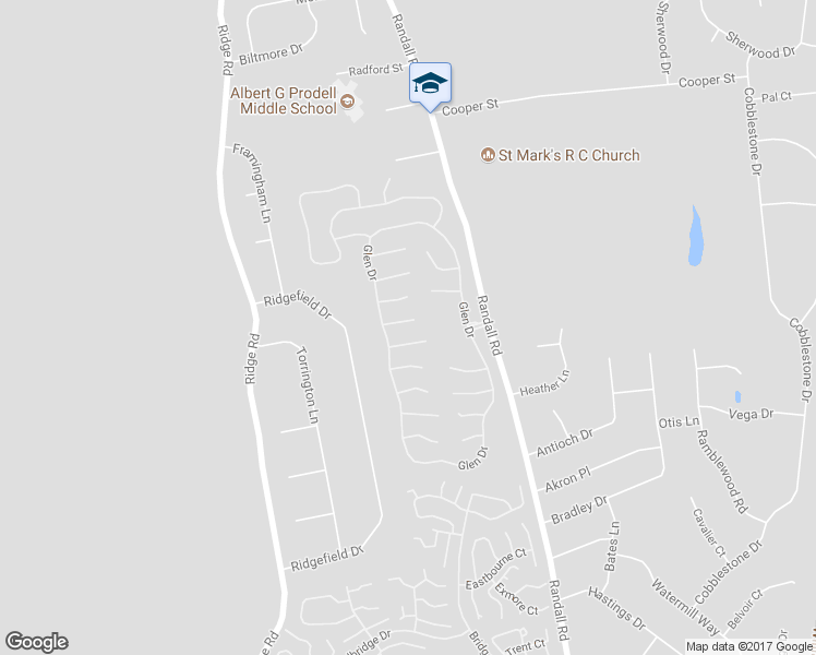 map of restaurants, bars, coffee shops, grocery stores, and more near 6 Oakdale Court in Ridge