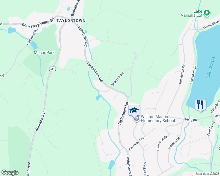 map of restaurants, bars, coffee shops, grocery stores, and more near 103 Taylortown Road in Boonton