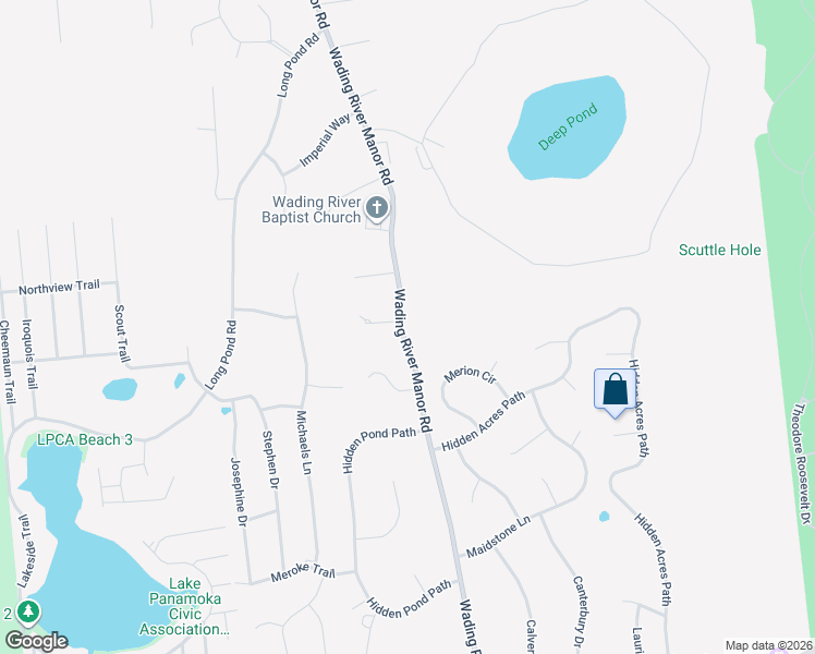 map of restaurants, bars, coffee shops, grocery stores, and more near 1430 Wad Riv Mnrvl Road in Wading River