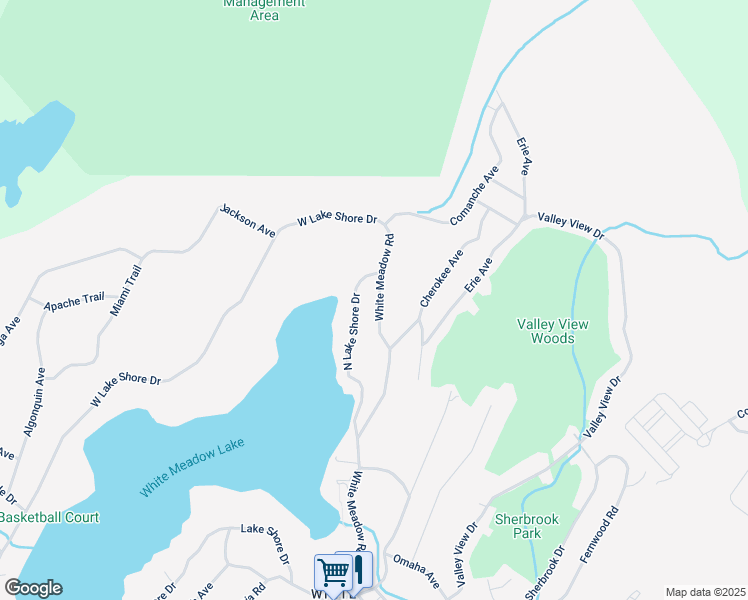 map of restaurants, bars, coffee shops, grocery stores, and more near 158 White Meadow Road in Rockaway