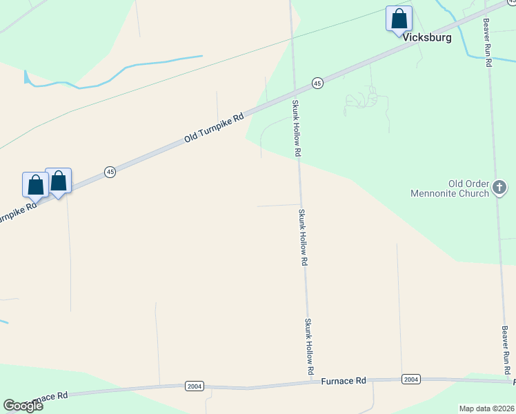 map of restaurants, bars, coffee shops, grocery stores, and more near 2-14 Cherry Tree Lane in Mifflinburg