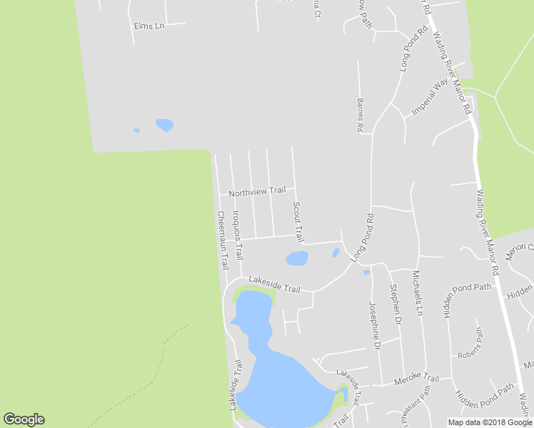 map of restaurants, bars, coffee shops, grocery stores, and more near 10 Cherokee Trail in Ridge